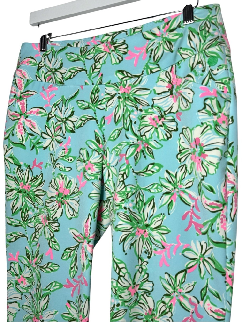 Lilly Pulitzer Luxletic Corso Pant Multi Lil Sun Of A Bun Golf Size 8 - Picture 5 of 10